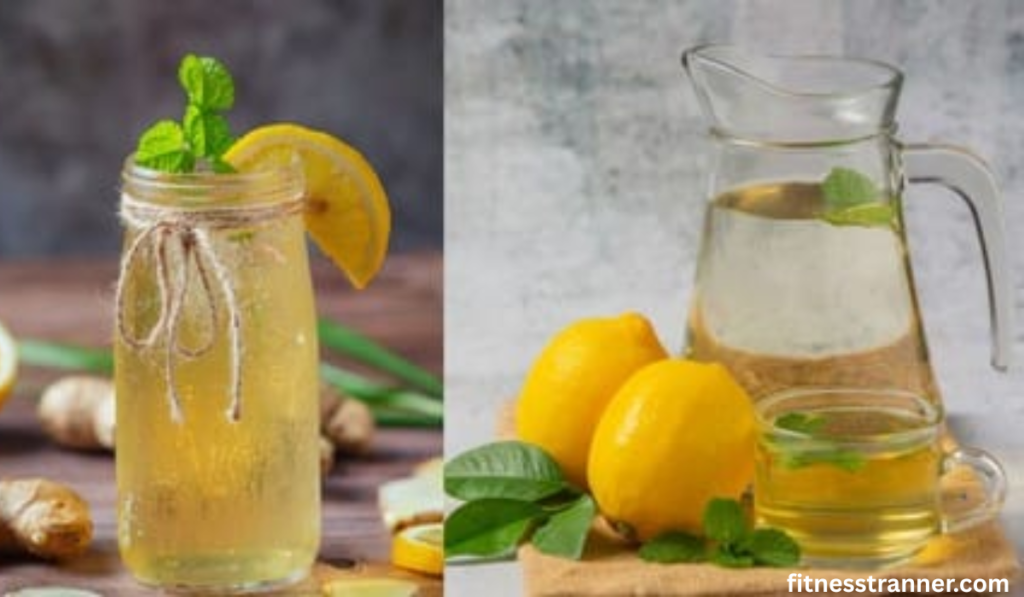 सुबह खाली पेट नींबू शहद गुनगुना पानी पीते हुए व्यक्ति