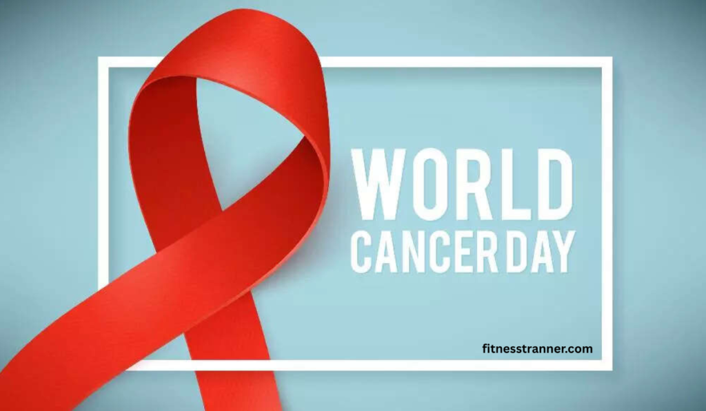 World Cancer Day पर कैंसर जागरूकता रिबन का प्रतीक