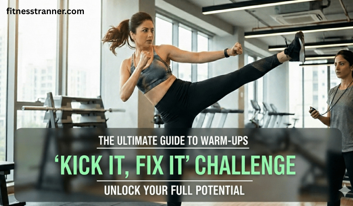 Bhagyashree performing high-power warm-up exercises to boost metabolism