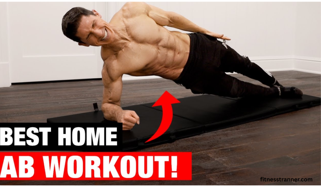 र पर प्लैंक एक्सरसाइज करते हुए व्यक्ति – कोर मजबूत करने की कसरत