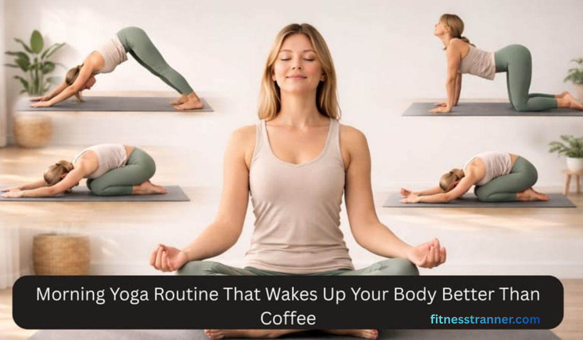 सुबह योग करते हुए व्यक्ति – Morning Yoga Routine