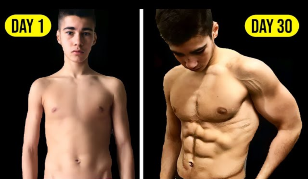 घर पर पुश-अप्स एक्सरसाइज करते हुए फिटनेस ट्रेनिंग का अभ्यास